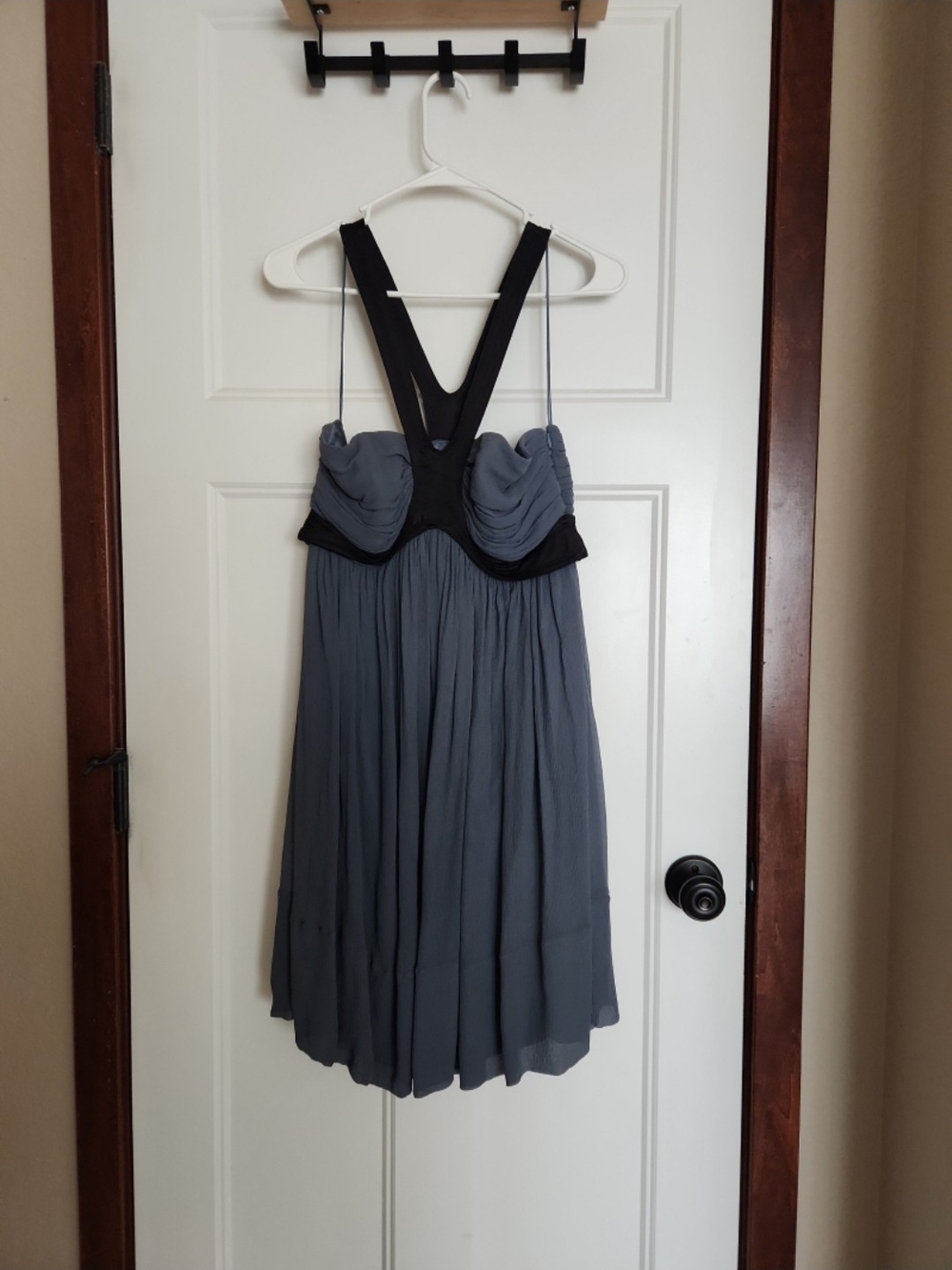 Tufi Duek Slate Blue Silk Dress